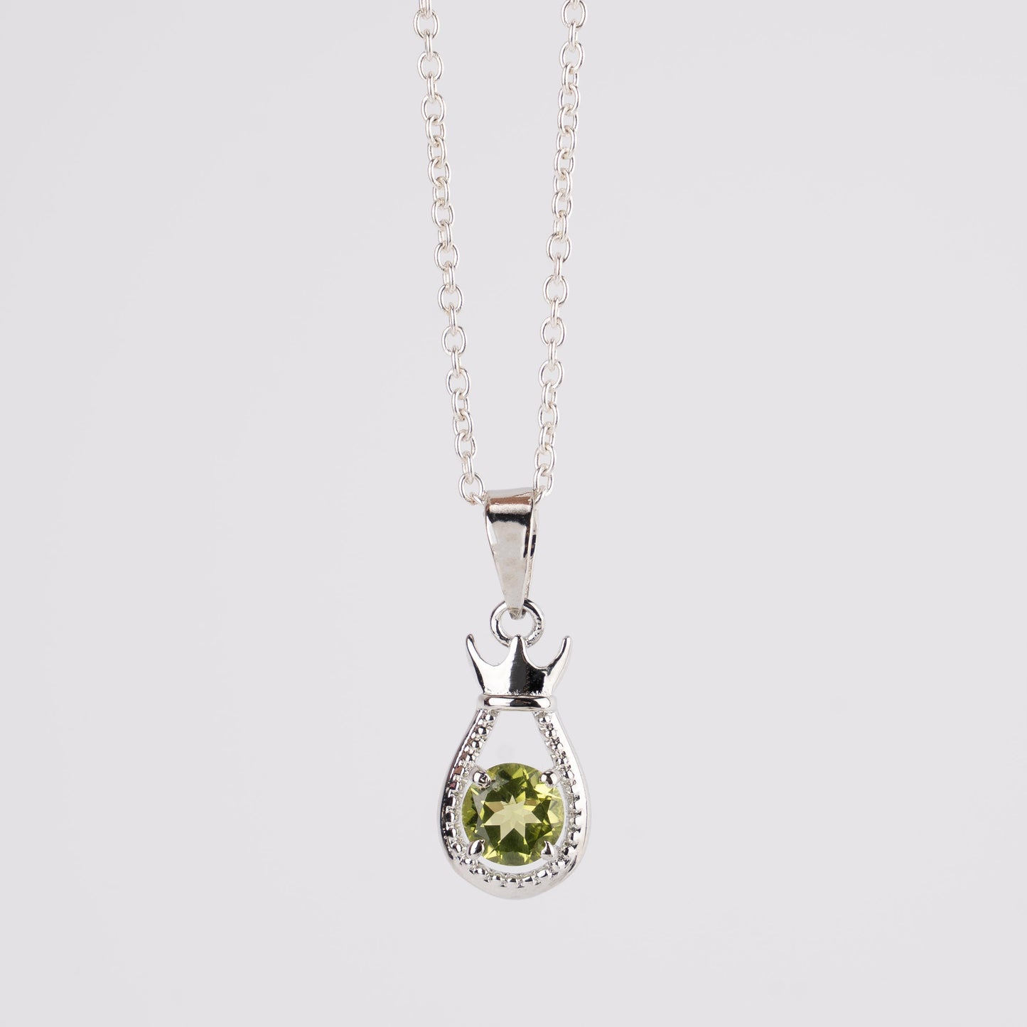 Sterling Silver Teardrop Pendant – Elegant Birthstone Necklace Charm