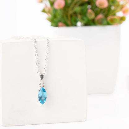 Ocean Sparkle Marquise Pendant