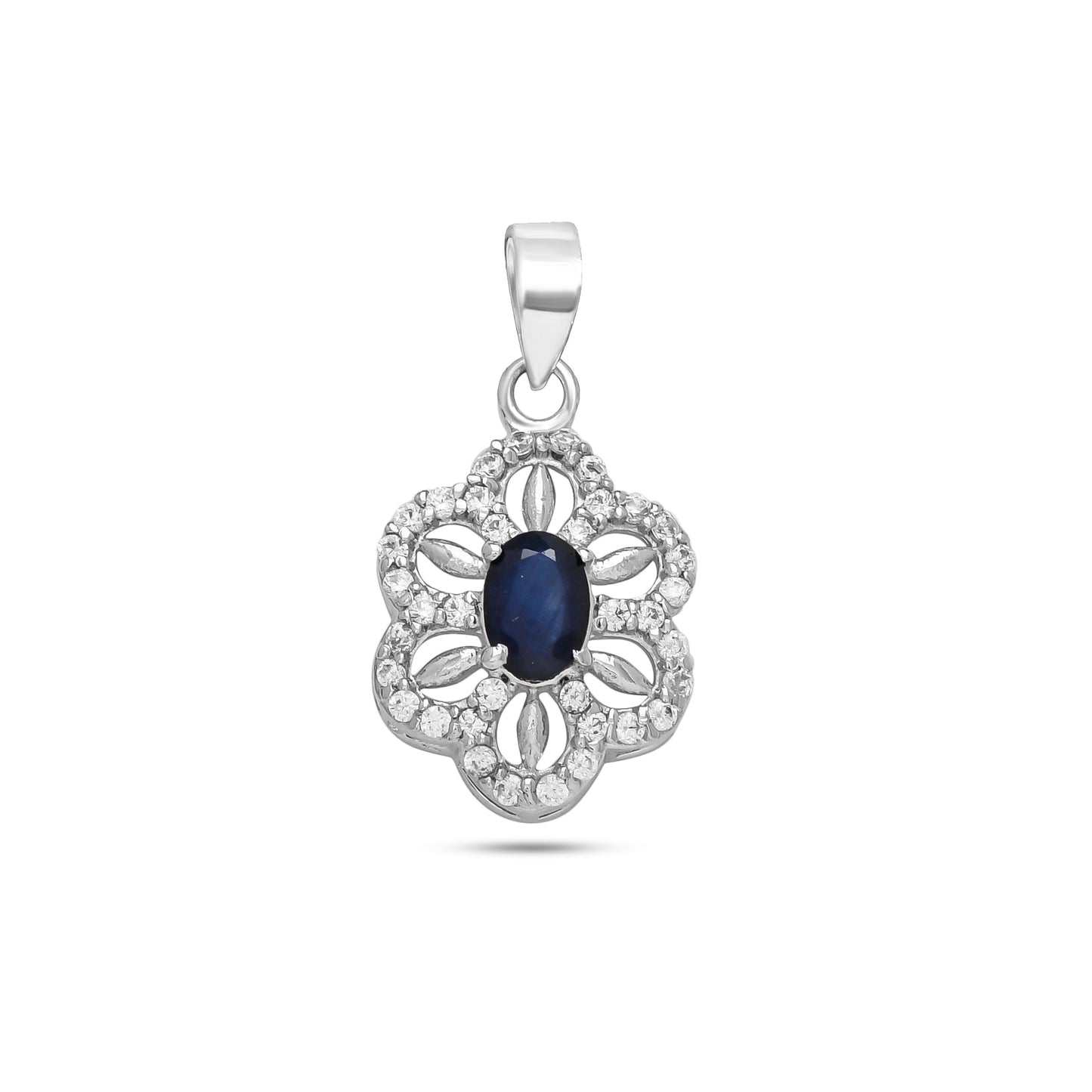 Celestial Flower: Sapphire/ Ruby Kissed in Cubic Zirconia