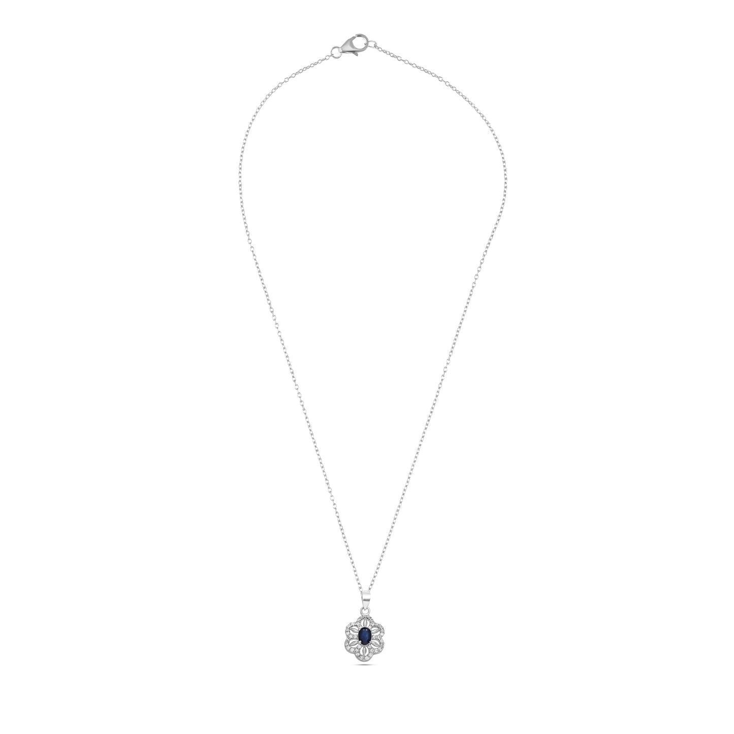 Celestial Flower: Sapphire/ Ruby Kissed in Cubic Zirconia