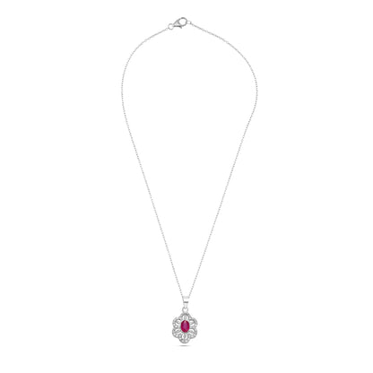 Celestial Flower: Sapphire/ Ruby Kissed in Cubic Zirconia