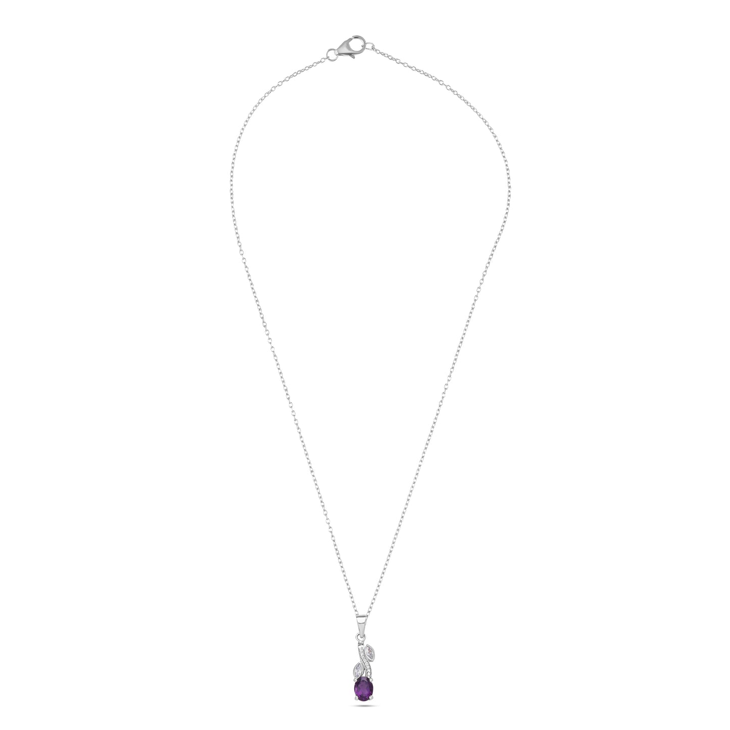 Autumn Glow Leaf Pendant - Citrine / Amethyst