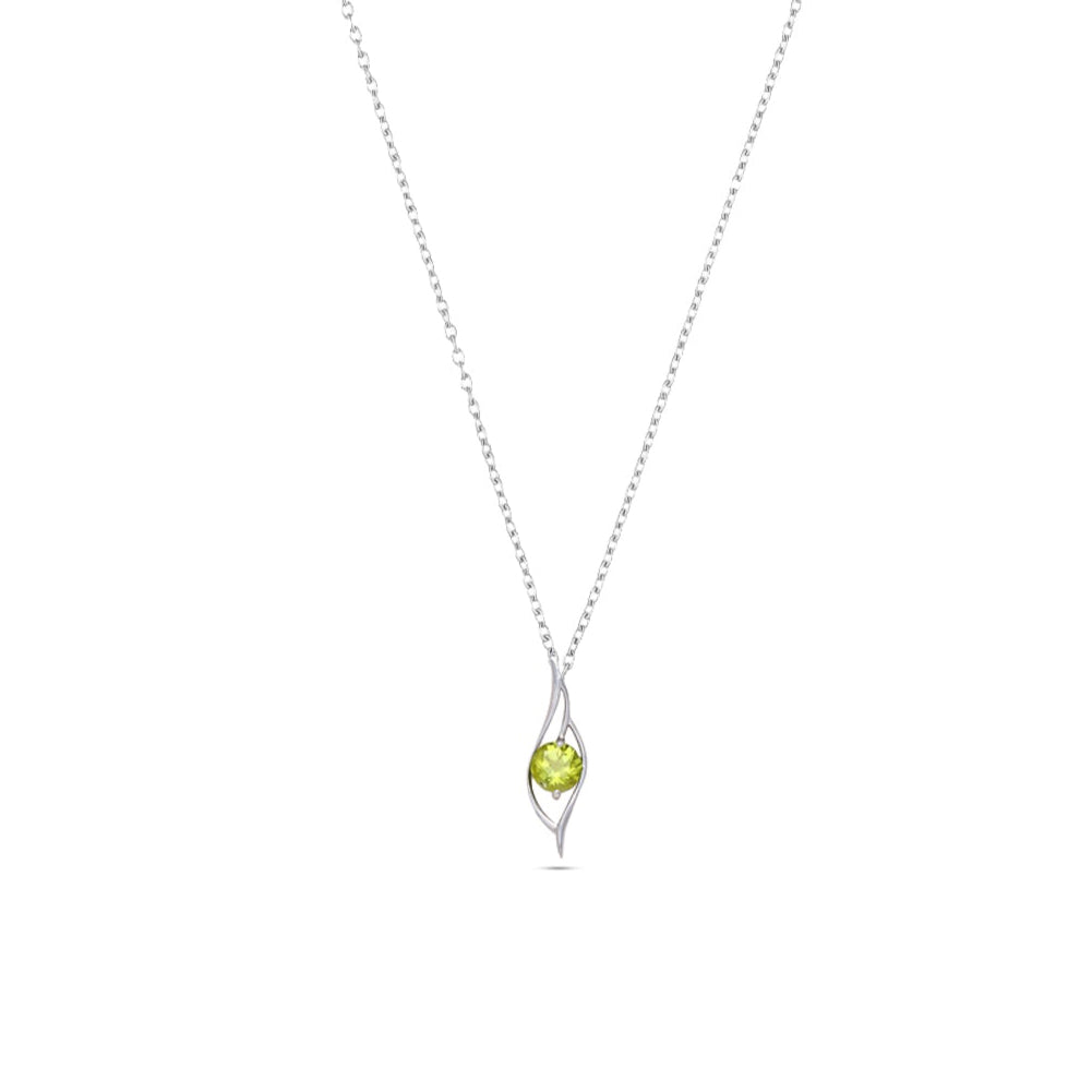 Whisper Flame Silver Pendant - Amethyst / Garnet / Peridot