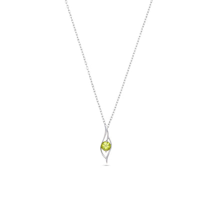Whisper Flame Silver Pendant - Amethyst / Garnet / Peridot