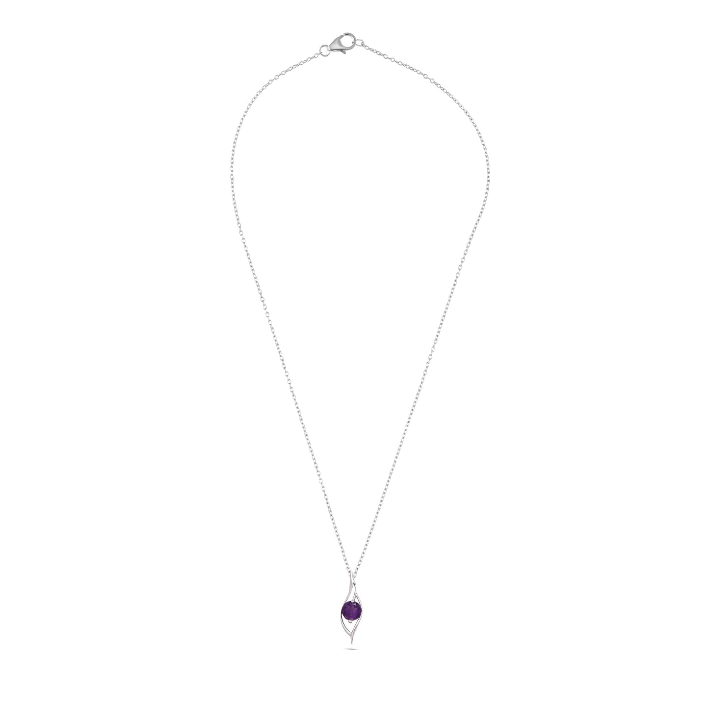 Whisper Flame Silver Pendant - Amethyst / Garnet / Peridot