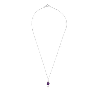 Whisper Flame Silver Pendant - Amethyst / Garnet / Peridot