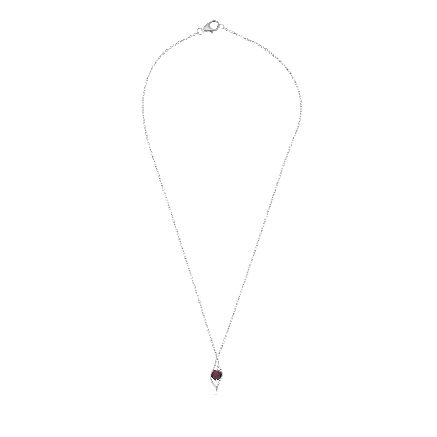 Whisper Flame Silver Pendant - Amethyst / Garnet / Peridot