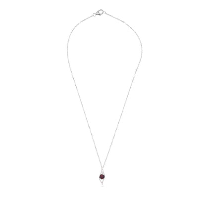 Whisper Flame Silver Pendant - Amethyst / Garnet / Peridot