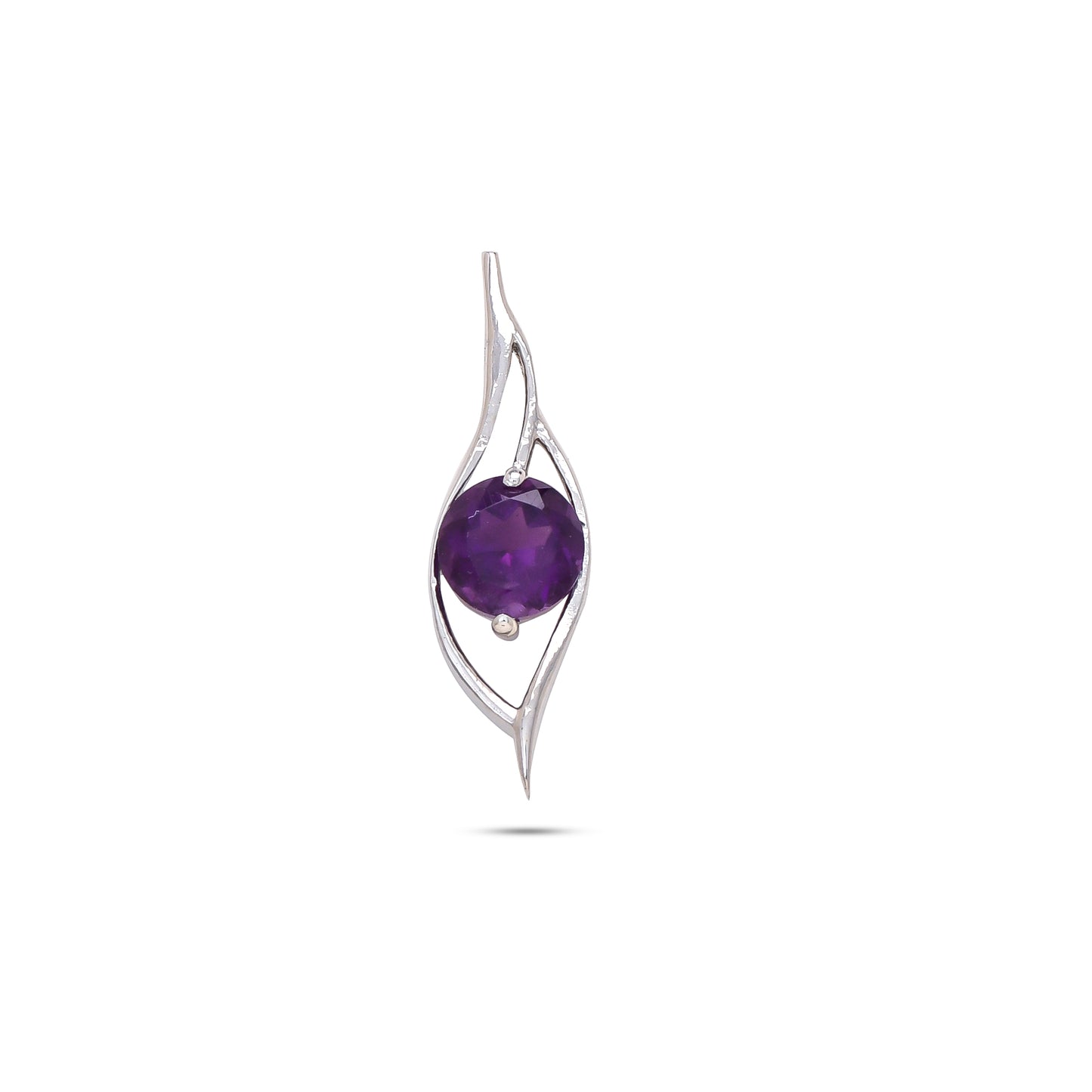 Whisper Flame Silver Pendant - Amethyst / Garnet / Peridot
