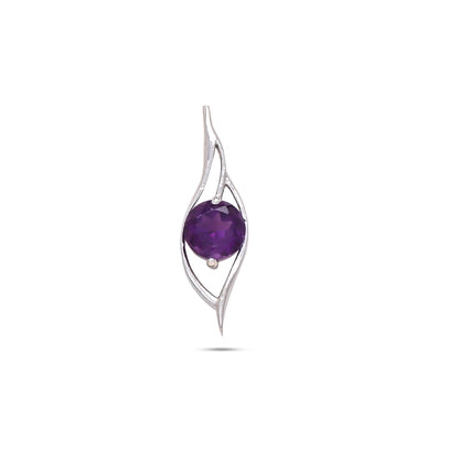 Whisper Flame Silver Pendant - Amethyst / Garnet / Peridot