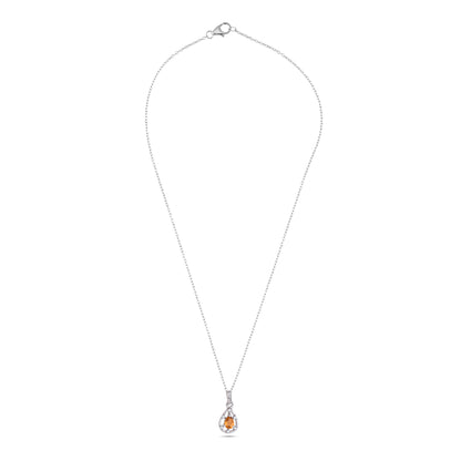 Teardrop Elegance Silver Pendant in Garnet / Blue Topaz / Citrine