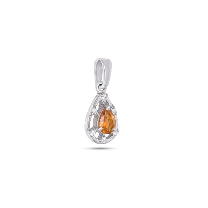 Teardrop Elegance Silver Pendant in Garnet / Blue Topaz / Citrine
