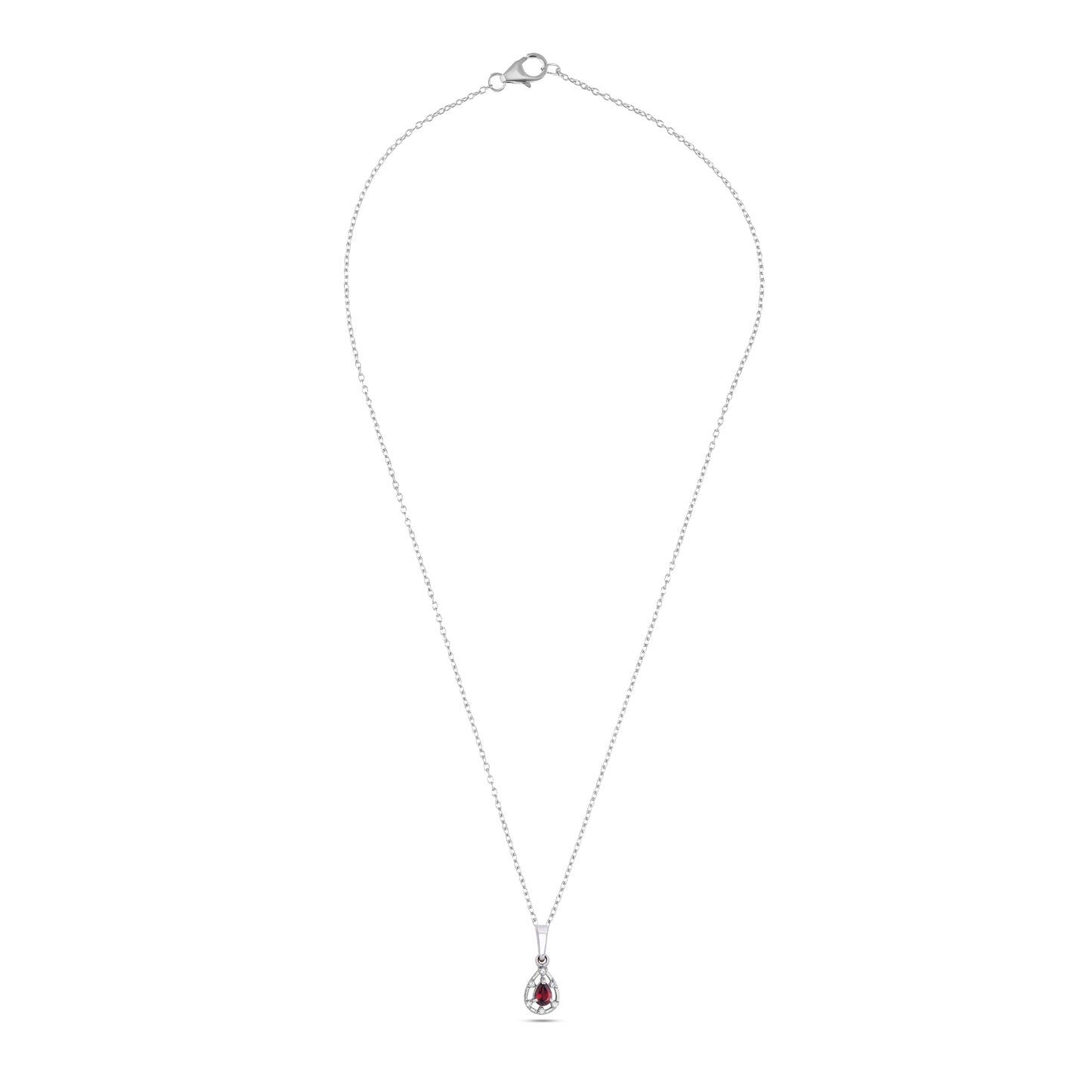 Teardrop Elegance Silver Pendant in Garnet / Blue Topaz / Citrine