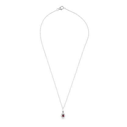 Teardrop Elegance Silver Pendant in Garnet / Blue Topaz / Citrine